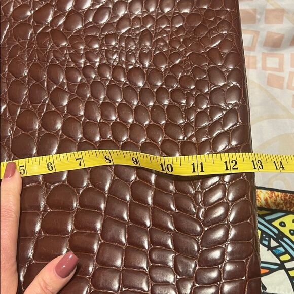 Furla Brown Embossed Leather Handbag - Picture 13 of 16